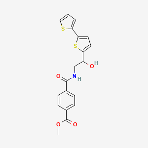 molecular formula C19H17NO4S2 B2759702 Methyl 4-[(2-{[2,2'-bithiophene]-5-yl}-2-hydroxyethyl)carbamoyl]benzoate CAS No. 2097917-21-8