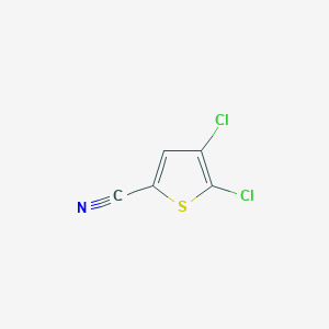 molecular formula C5HCl2NS B2759716 4,5-Dichlorothiophene-2-carbonitrile CAS No. 2167657-56-7