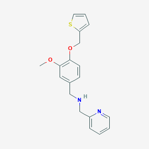 molecular formula C19H20N2O2S B275972 1-[3-methoxy-4-(thiophen-2-ylmethoxy)phenyl]-N-(pyridin-2-ylmethyl)methanamine 