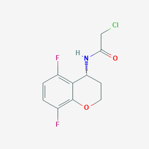 molecular formula C11H10ClF2NO2 B2759730 2-Chloro-N-[(4R)-5,8-difluoro-3,4-dihydro-2H-chromen-4-yl]acetamide CAS No. 2411180-69-1