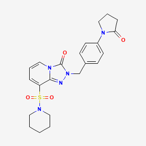 molecular formula C22H25N5O4S B2759733 3-(3-{[4-(4-chlorophenyl)piperazin-1-yl]carbonyl}phenyl)-N,N-dimethylpyrazin-2-amine CAS No. 1251600-27-7