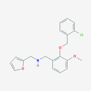 1-{2-[(2-chlorobenzyl)oxy]-3-methoxyphenyl}-N-(furan-2-ylmethyl)methanamine