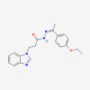 molecular formula C20H22N4O2 B2759755 (Z)-3-(1H-苯并[d]咪唑-1-基)-N'-(1-(4-乙氧苯基)乙烯基)丙酰肼 CAS No. 374630-39-4