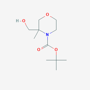 molecular formula C11H21NO4 B2759756 Tert-butyl 3-(hydroxymethyl)-3-methylmorpholine-4-carboxylate CAS No. 1374654-00-8