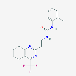 molecular formula C19H21F3N4O B2759757 1-(邻甲苯基)-3-(2-(4-(三氟甲基)-5,6,7,8-四氢喹唑啉-2-基)乙基)脲 CAS No. 1396863-51-6