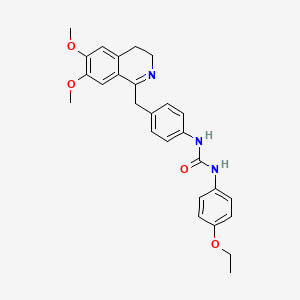 molecular formula C27H29N3O4 B2759759 1-[4-[(6,7-Dimethoxy-3,4-dihydroisoquinolin-1-yl)methyl]phenyl]-3-(4-ethoxyphenyl)urea CAS No. 1023501-44-1