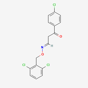 molecular formula C16H12Cl3NO2 B2759760 3-(4-氯苯基)-3-氧代丙醛 O-(2,6-二氯苯甲基)肟 CAS No. 338976-75-3