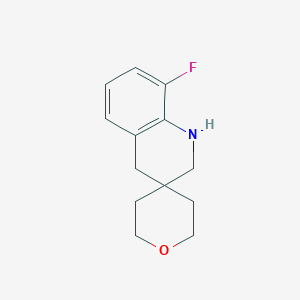molecular formula C13H16FNO B2759771 8'-Fluoro-2',4'-dihydro-1'H-spiro[oxane-4,3'-quinoline] CAS No. 1439902-17-6