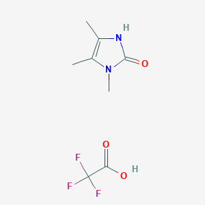 molecular formula C8H11F3N2O3 B2759777 1,4,5-Trimethyl-1H-imidazol-2(3H)-one 2,2,2-trifluoroacetate CAS No. 1609406-87-2