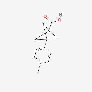 molecular formula C13H14O2 B2759782 3-(对甲苯基)藁环[1.1.1]戊烷-1-甲酸 CAS No. 1824312-63-1