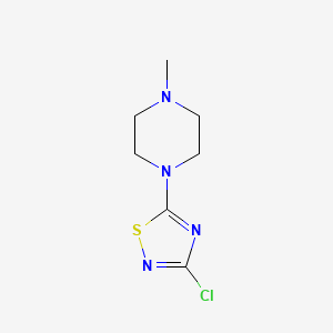 molecular formula C7H11ClN4S B2759784 1-(3-Chloro-1,2,4-thiadiazol-5-yl)-4-methylpiperazine CAS No. 1874980-30-9