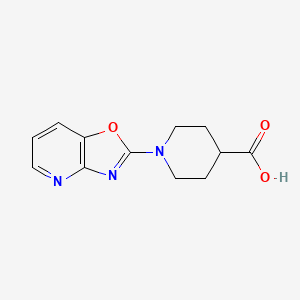 molecular formula C12H13N3O3 B2759791 1-[1,3]噁唑并[4,5-b]吡啶-2-基哌嗪-4-甲酸 CAS No. 936074-71-4