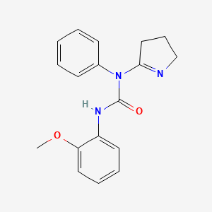 molecular formula C18H19N3O2 B2759798 1-(3,4-二氢-2H-吡咯-5-基)-3-(2-甲氧基苯基)-1-苯基脲 CAS No. 898443-75-9