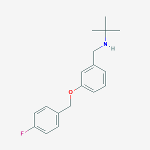 molecular formula C18H22FNO B275980 N-(tert-butyl)-N-{3-[(4-fluorobenzyl)oxy]benzyl}amine 