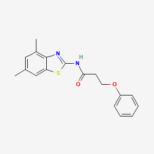 molecular formula C18H18N2O2S B2759800 N-(4,6-dimethyl-1,3-benzothiazol-2-yl)-3-phenoxypropanamide CAS No. 361168-08-3