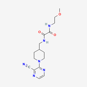 N1-((1-(3-cyanopyrazin-2-yl)piperidin-4-yl)methyl)-N2-(2-methoxyethyl)oxalamide