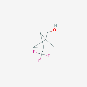 molecular formula C7H9F3O B2759809 [3-(Trifluoromethyl)-1-bicyclo[1.1.1]pentanyl]methanol CAS No. 2384784-97-6