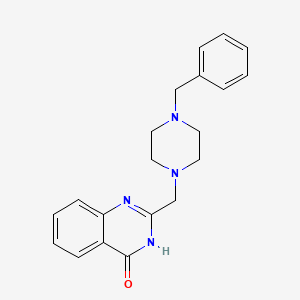 molecular formula C20H22N4O B2759817 2-[(4-Benzylpiperazin-1-yl)methyl]-3,4-dihydroquinazolin-4-one CAS No. 866010-70-0