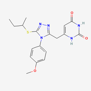 molecular formula C18H21N5O3S B2759818 6-[[5-butan-2-ylsulfanyl-4-(4-methoxyphenyl)-1,2,4-triazol-3-yl]methyl]-1H-pyrimidine-2,4-dione CAS No. 852152-78-4