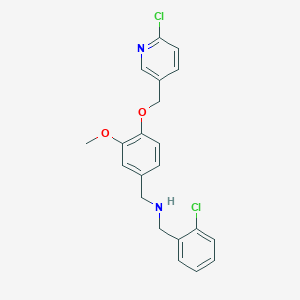 molecular formula C21H20Cl2N2O2 B275982 N-(2-chlorobenzyl)-N-{4-[(6-chloro-3-pyridinyl)methoxy]-3-methoxybenzyl}amine 