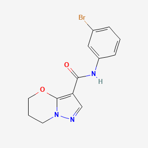B2759825 N-(3-bromophenyl)-6,7-dihydro-5H-pyrazolo[5,1-b][1,3]oxazine-3-carboxamide CAS No. 1428374-16-6