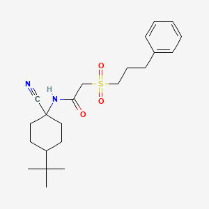 B2759832 N-(4-tert-butyl-1-cyanocyclohexyl)-2-(3-phenylpropanesulfonyl)acetamide CAS No. 1798759-95-1