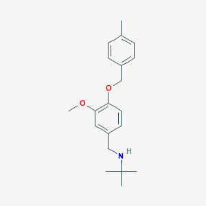 molecular formula C20H27NO2 B275984 N-(tert-butyl)-N-{3-methoxy-4-[(4-methylbenzyl)oxy]benzyl}amine 