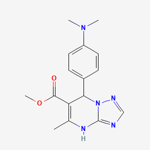 molecular formula C16H19N5O2 B2759843 甲基 7-(4-(二甲胺)苯基)-5-甲基-4,7-二氢-[1,2,4]三唑并[1,5-a]嘧啶-6-羧酸酯 CAS No. 391896-91-6