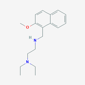molecular formula C18H26N2O B275985 N,N-diethyl-N'-[(2-methoxynaphthalen-1-yl)methyl]ethane-1,2-diamine 