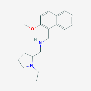 molecular formula C19H26N2O B275986 1-(1-ethylpyrrolidin-2-yl)-N-[(2-methoxynaphthalen-1-yl)methyl]methanamine 