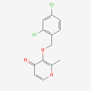 molecular formula C13H10Cl2O3 B2759863 3-((2,4-二氯苯甲基)氧基)-2-甲基-4H-吡喃-4-酮 CAS No. 303144-59-4
