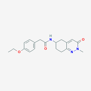 molecular formula C19H23N3O3 B2759865 2-(4-ethoxyphenyl)-N-(2-methyl-3-oxo-2,3,5,6,7,8-hexahydrocinnolin-6-yl)acetamide CAS No. 2034510-24-0