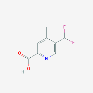 molecular formula C8H7F2NO2 B2759866 5-(Difluoromethyl)-4-methylpicolinic acid CAS No. 1805010-01-8