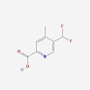 molecular formula C8H7F2NO2 B2759866 5-(二氟甲基)-4-甲基吡啶甲酸 CAS No. 1805010-01-8