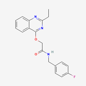 molecular formula C19H18FN3O2 B2759867 2-(2-ethylquinazolin-4-yl)oxy-N-[(4-fluorophenyl)methyl]acetamide CAS No. 1116017-29-8