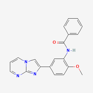 N-(5-imidazo[1,2-a]pyrimidin-2-yl-2-methoxyphenyl)benzamide