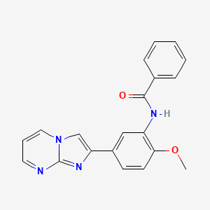 molecular formula C20H16N4O2 B2759873 N-(5-{imidazo[1,2-a]pyrimidin-2-yl}-2-methoxyphenyl)benzamide CAS No. 847387-98-8