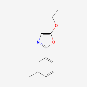 molecular formula C12H13NO2 B2759879 5-Ethoxy-2-(3-methylphenyl)-1,3-oxazole CAS No. 477867-67-7