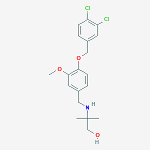 molecular formula C19H23Cl2NO3 B275988 2-({4-[(3,4-Dichlorobenzyl)oxy]-3-methoxybenzyl}amino)-2-methyl-1-propanol 