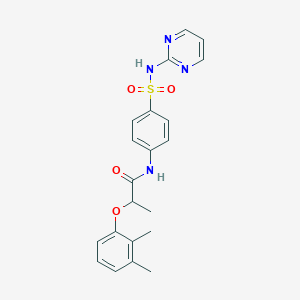 molecular formula C21H22N4O4S B2759886 2-(2,3-二甲基苯氧基)-N-[4-(嘧啶-2-基磺酰氨基)苯基]丙酰胺 CAS No. 692270-40-9