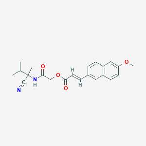 B2759902 [2-[(2-cyano-3-methylbutan-2-yl)amino]-2-oxoethyl] (E)-3-(6-methoxynaphthalen-2-yl)prop-2-enoate CAS No. 871921-35-6