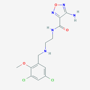 molecular formula C13H15Cl2N5O3 B275992 4-amino-N-{2-[(3,5-dichloro-2-methoxybenzyl)amino]ethyl}-1,2,5-oxadiazole-3-carboxamide 
