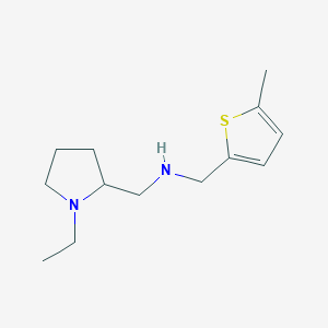 molecular formula C13H22N2S B275996 1-(1-ethylpyrrolidin-2-yl)-N-[(5-methylthiophen-2-yl)methyl]methanamine 