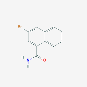 molecular formula C11H8BrNO B2759960 3-溴萘-1-甲酰胺 CAS No. 1221565-61-2