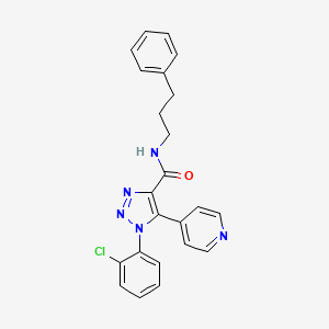 molecular formula C23H20ClN5O B2759970 1-(2-chlorophenyl)-N-(3-phenylpropyl)-5-(pyridin-4-yl)-1H-1,2,3-triazole-4-carboxamide CAS No. 1207013-51-1