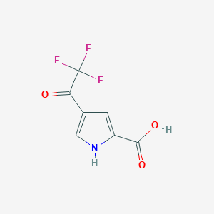 molecular formula C7H4F3NO3 B2759988 4-(2,2,2-Trifluoroacetyl)-1H-pyrrole-2-carboxylic acid CAS No. 1514015-89-4