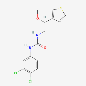 molecular formula C14H14Cl2N2O2S B2759991 1-(3,4-二氯苯基)-3-(2-甲氧基-2-(噻吩-3-基)乙基)脲 CAS No. 1448129-53-0
