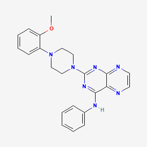 molecular formula C23H23N7O B2759993 2-(4-(2-甲氧基苯基)哌嗪-1-基)-N-苯基喹嘌啶-4-胺 CAS No. 946298-63-1