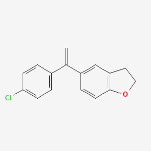 molecular formula C16H13ClO B2759996 5-[1-(4-Chlorophenyl)ethenyl]-2,3-dihydro-1-benzofuran CAS No. 139921-08-7