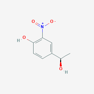 molecular formula C8H9NO4 B2760003 4-[(1R)-1-羟基乙基]-2-硝基苯酚 CAS No. 1932416-35-7